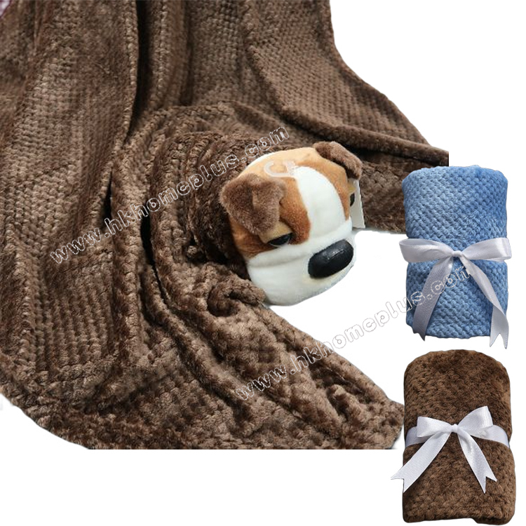 寵物素色法蘭絨毛毯