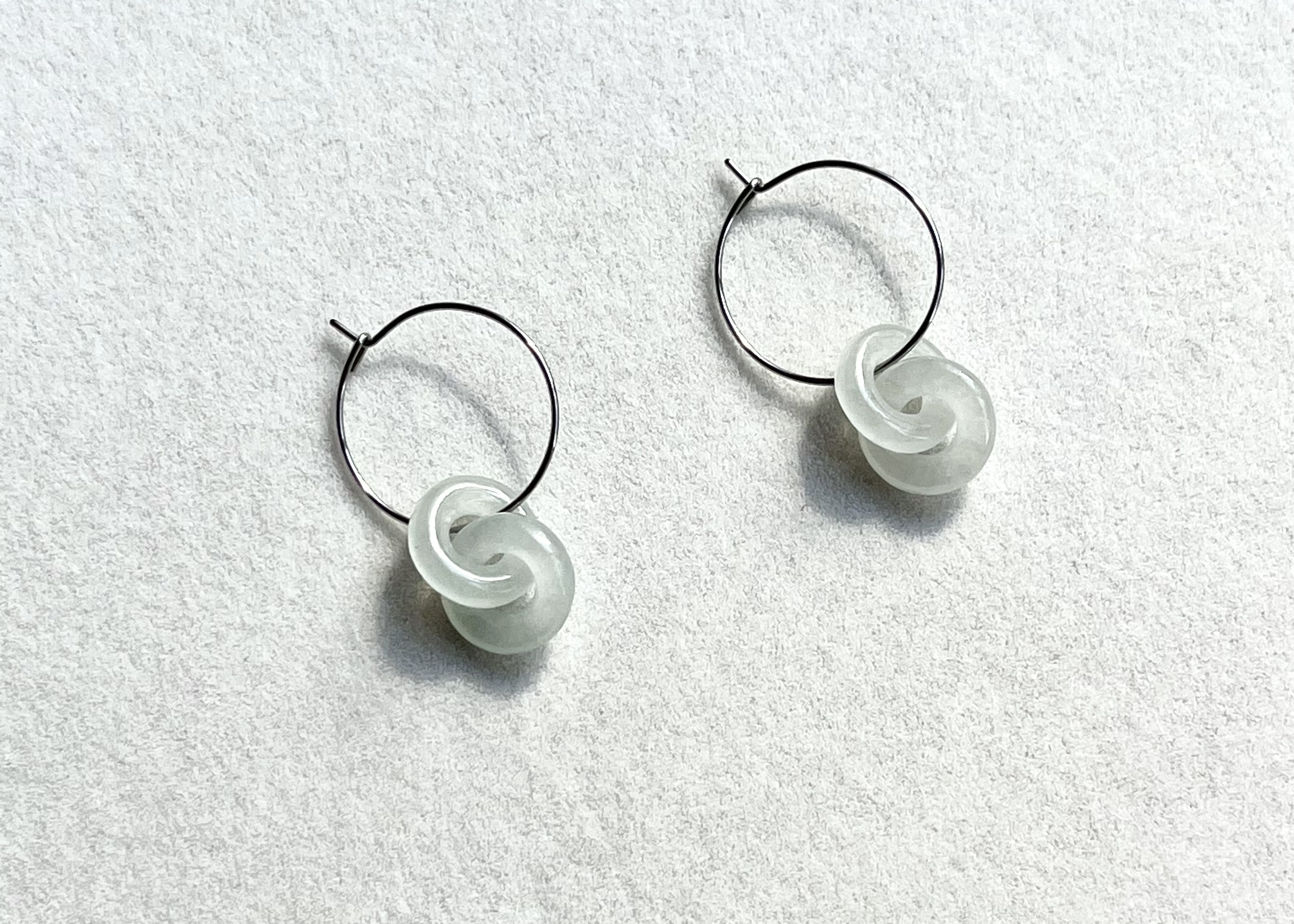 設計款高冰鎖鏈耳圈