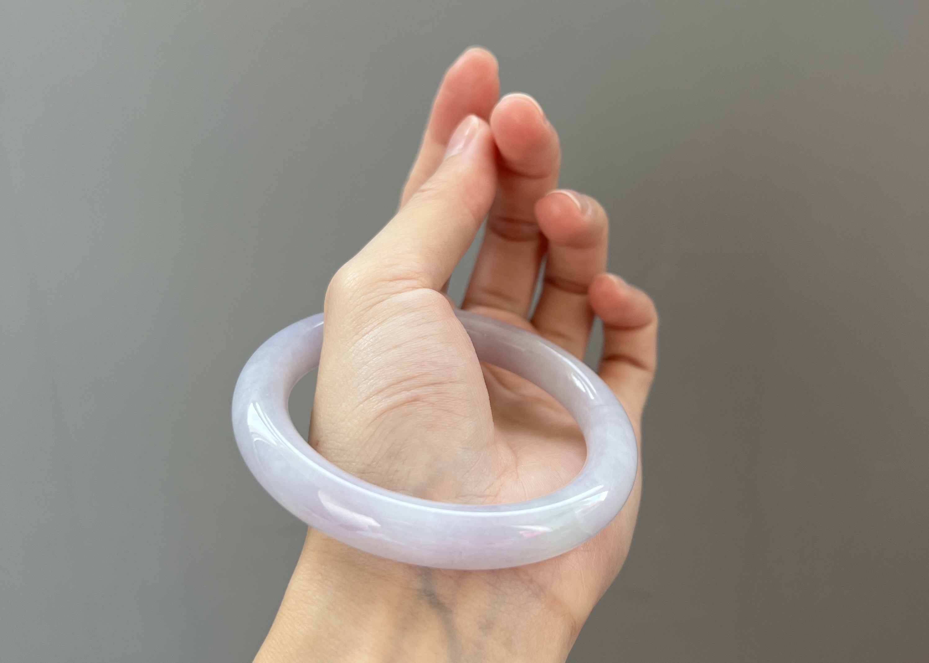 櫻花粉紫圓條翡翠