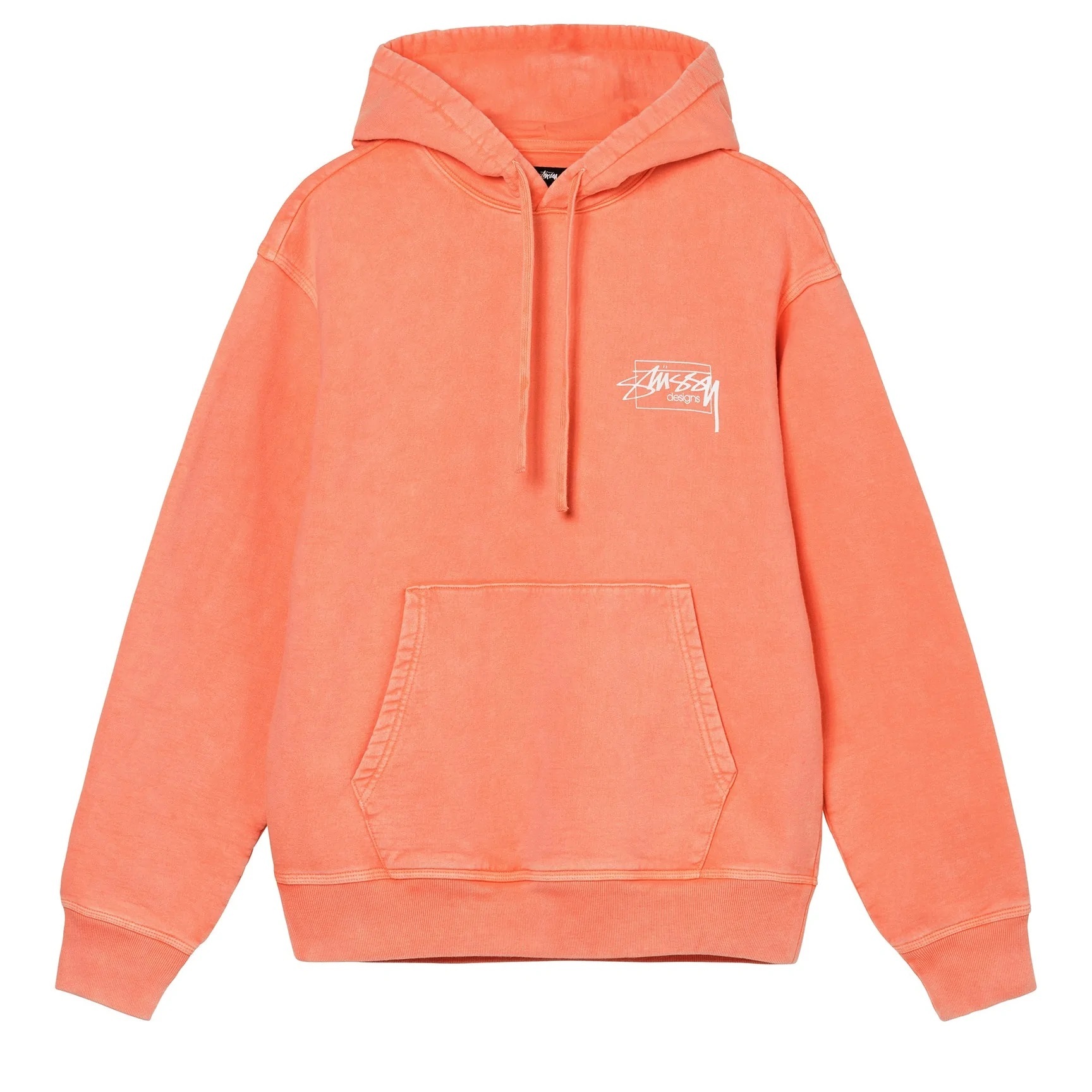 [Instock] STÜSSY FW22 Dyed Stussy Design Hood Coral