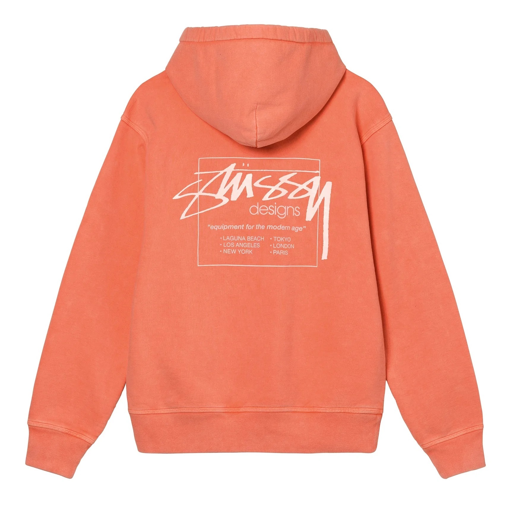 [Instock] STÜSSY FW22 Dyed Stussy Design Hood Coral