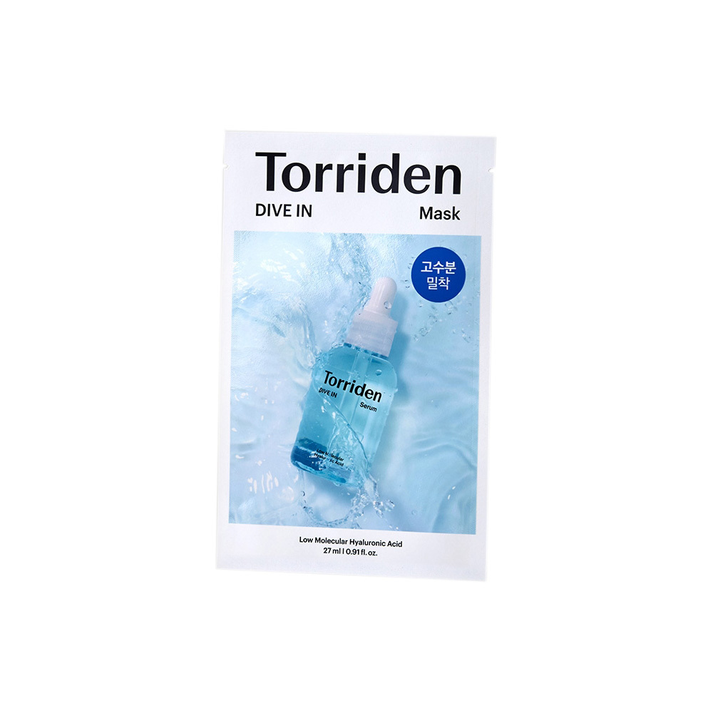 Torriden Dive-in 微分子玻尿酸保濕面膜 盒裝 (10片×27ml)