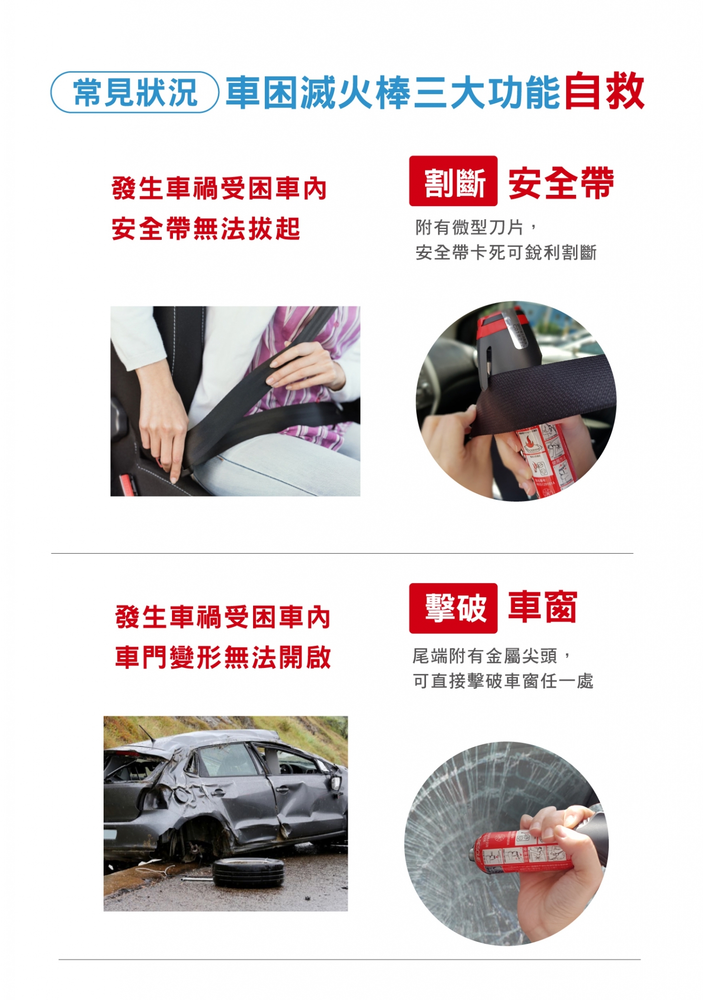 日本原裝進口脫困滅火器自救救人首選切割擊破滅火一次三合一