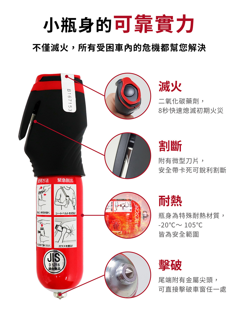 小瓶身脫困滅火棒滅火