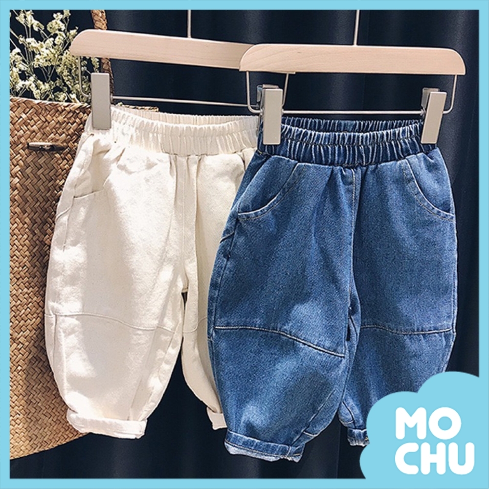 小口袋鬆緊腰牛仔褲(兩色)