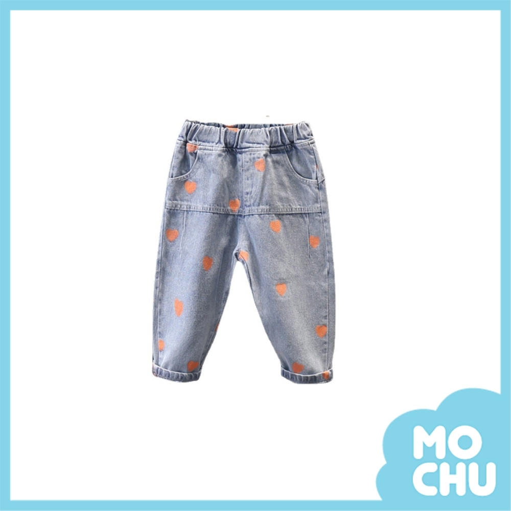 滿滿小愛心牛仔長褲