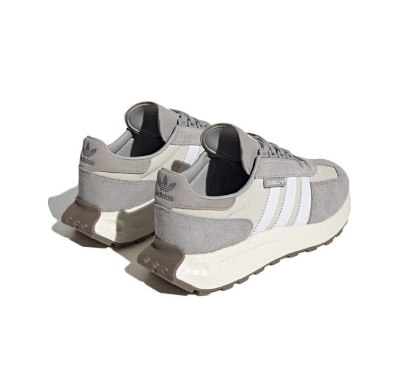 adidas女段 灰 米白 復古 麂皮 鋸齒邊 三葉草 愛迪達 GY9922 Dec Lu