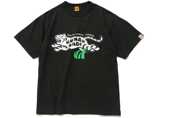 Human Made Tiger Graphic #01 T-Shirt Black (HM24TE001)