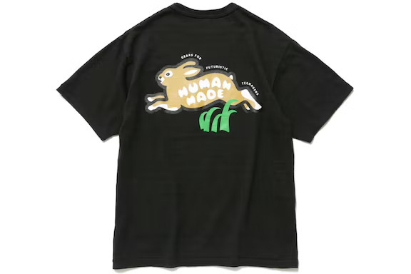Human Made Rabbit Graphic #02 T-Shirt Black (HM24TE002)