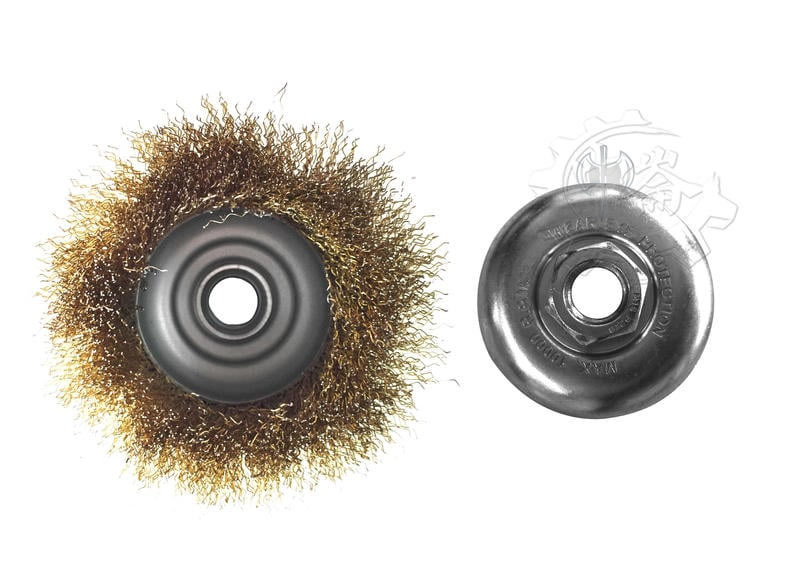 ＊中崙五金【附發票】金象牌 碗型鋼絲輪 碗型鋼刷 碗刷 4吋 M16×2.0 台灣製 5吋砂輪機專用