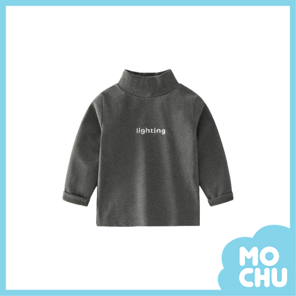 刺繡字母高領打底衫(三色)