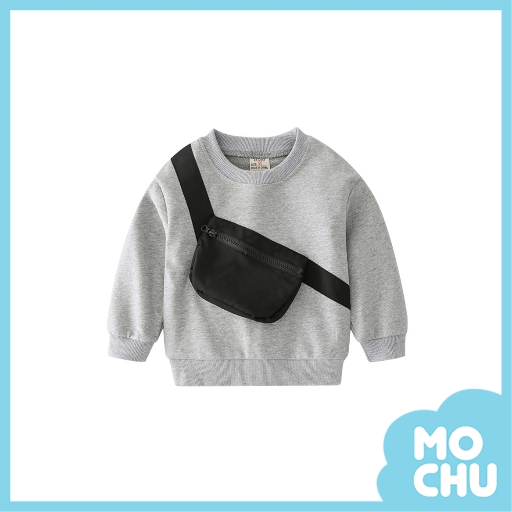 拉鍊包包圓領長袖衛衣