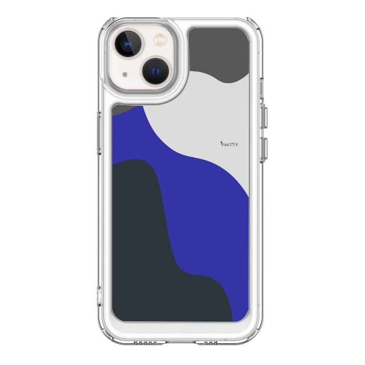iPhone 13-14系列 手機防摔殼深藍幾何