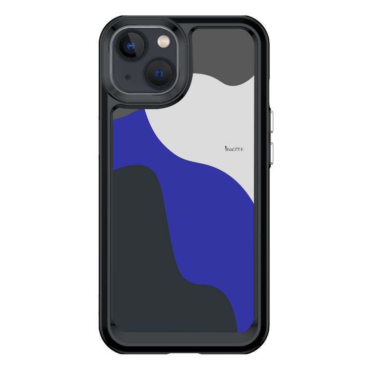 iPhone 13-14系列 手機防摔殼深藍幾何