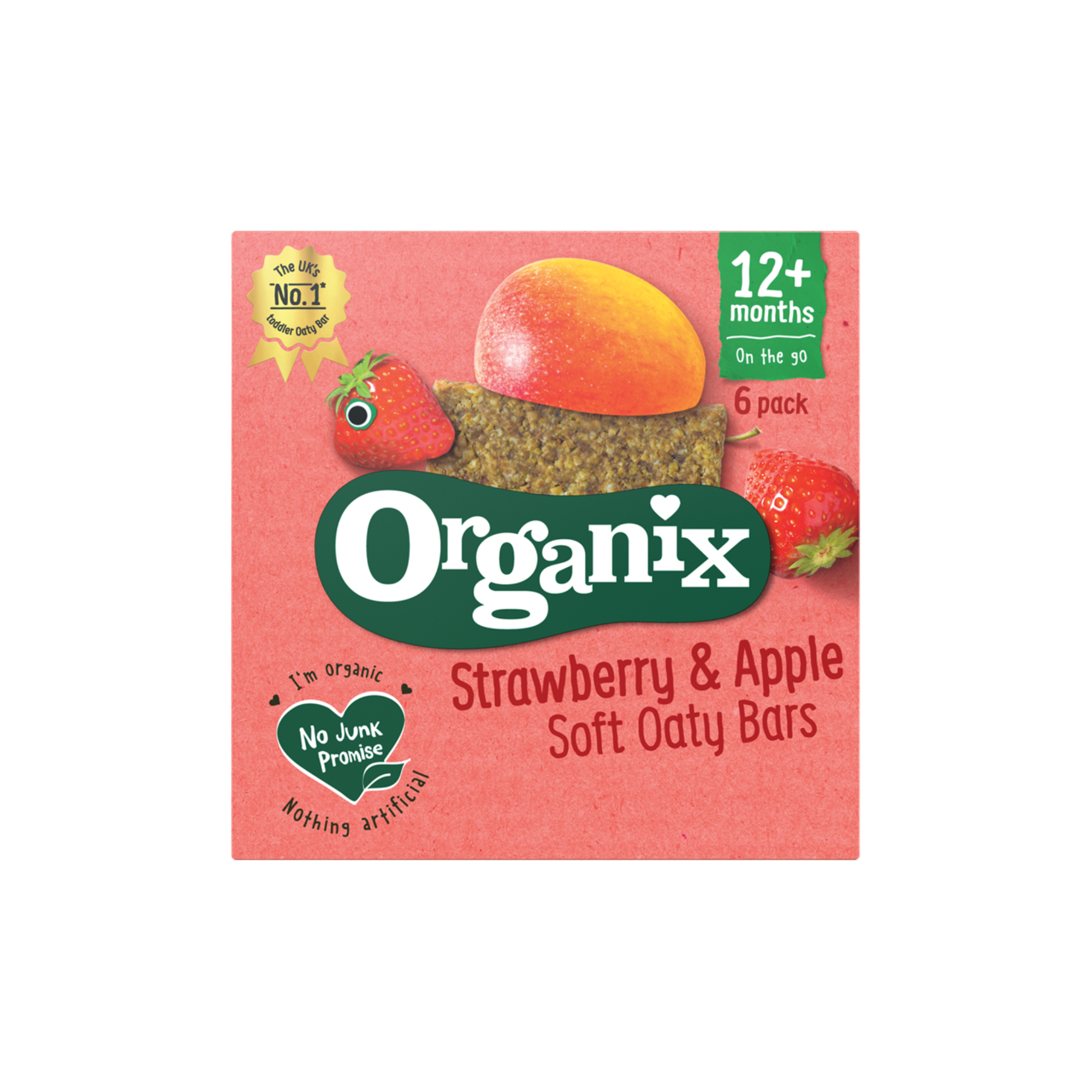 Organix 有機草莓及蘋果燕麥棒 (6 x 23g) (92344)