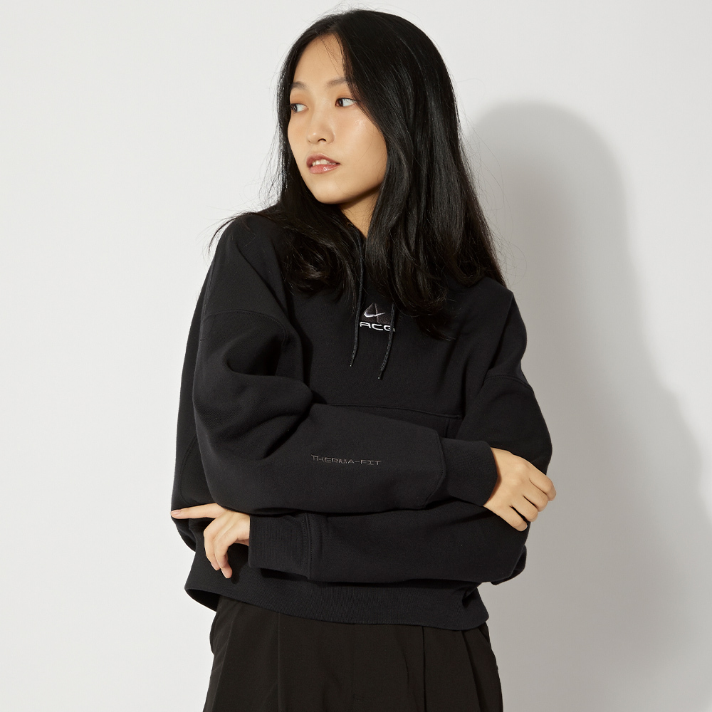 Nike As W Acg Tf Tuff Flc Hoodie 女黑連帽保暖刷毛長袖DQ5...