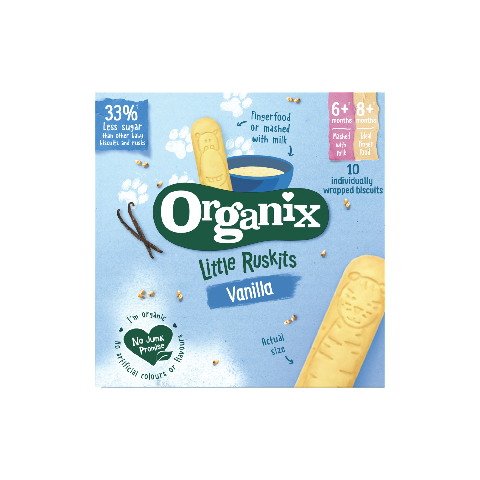 Organix 有機雲尼拿餅乾 (10 x 6g) (92340)