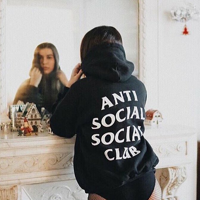 Anti Social Social Club LOGO HOOD 帽T 黑白 ASSC 現貨