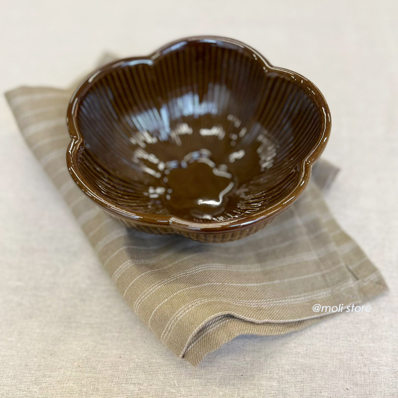 linen Placemats Stripe beige ｜studio m'