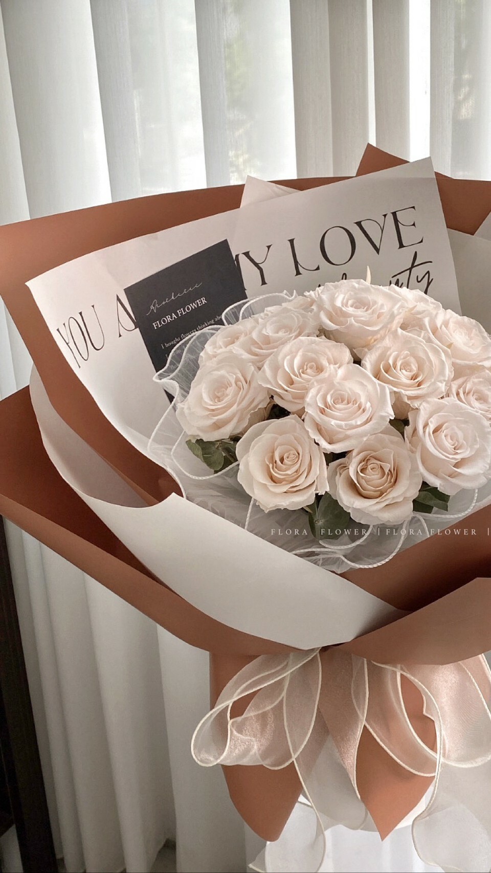 俄羅斯永生花束-焦糖香檳