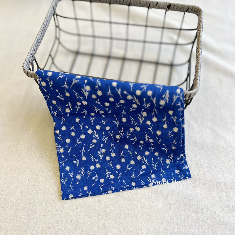 linen Placemats little flower blue｜studio m'