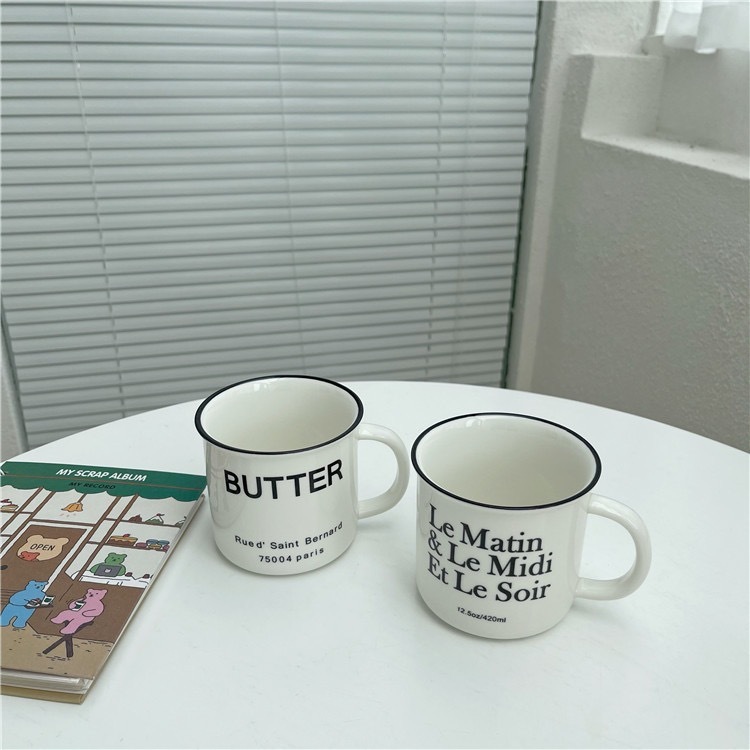 《1425》創意翻邊英文字母杯380ml