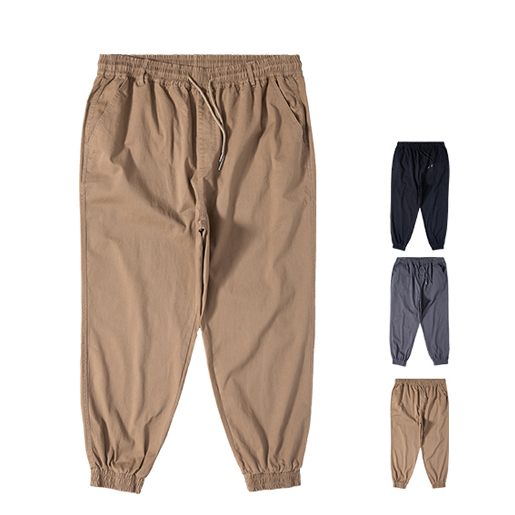 大尺碼束口褲 大尺碼百搭彈力束口褲 鬆緊褲頭 抽繩彈力舒適好穿 大尺碼長褲 BIGSPACE【加大空間】【127140】