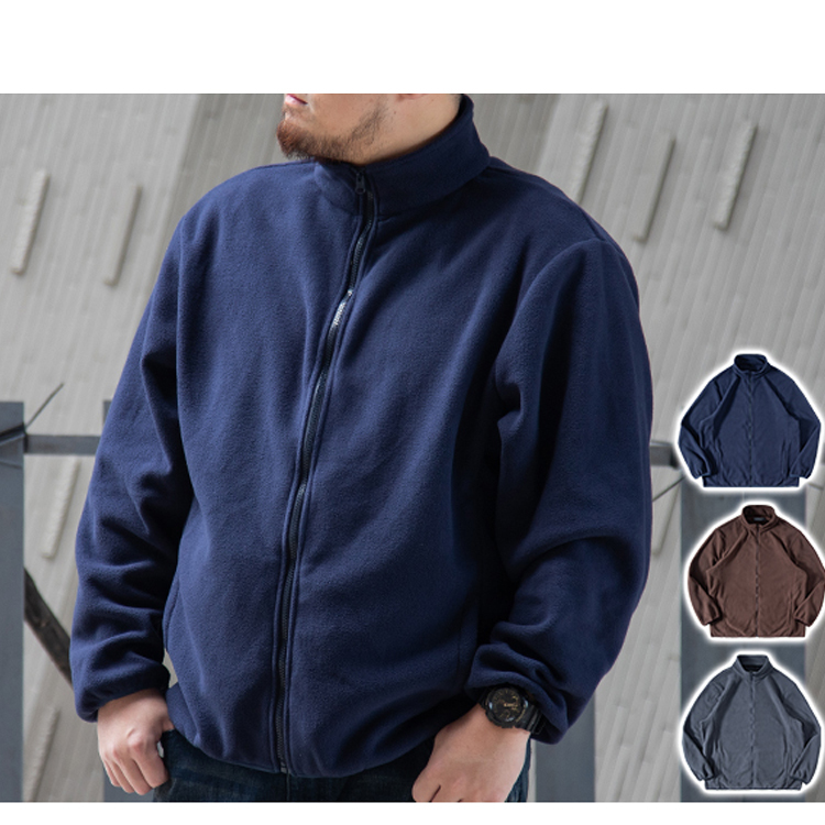 大尺碼保暖外套 大尺碼立領搖粒絨外套 內外雙口袋 保暖舒適彈力 XXXXL BIGSPACE【加大空間】【125033】