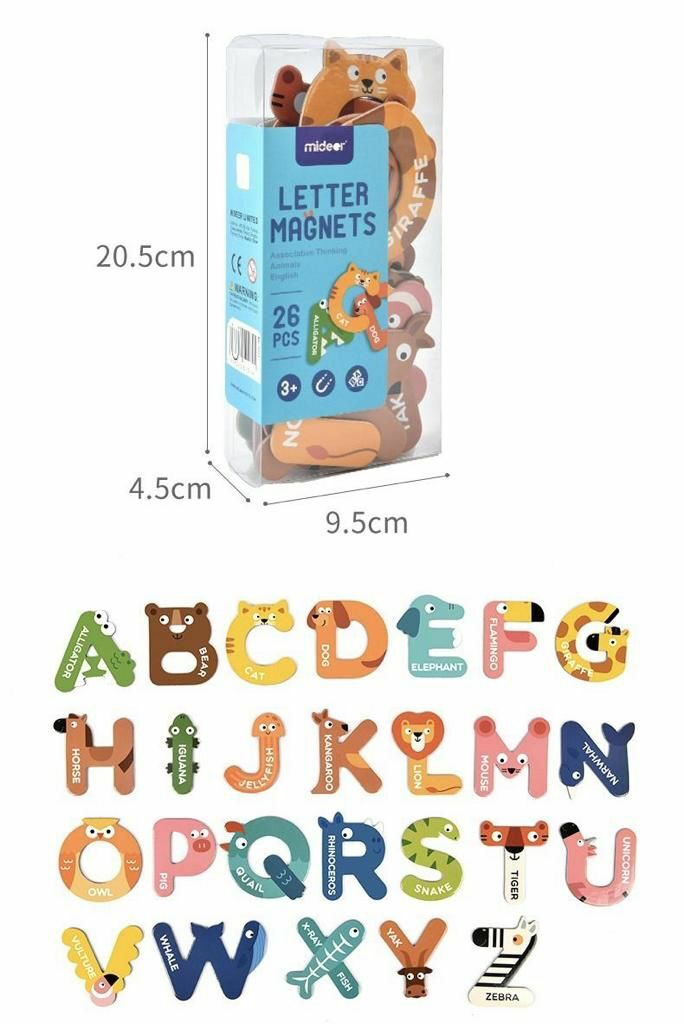 🔶Mideer 動物字母磁力貼#2203654