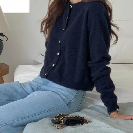 ᴷᴼᴿᴱᴬ 🇰🇷<現貨> 愛心心排排站針織衫（粉色）