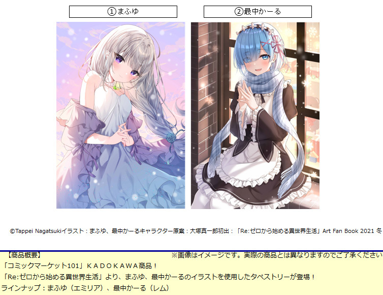 「ACG.GO」「預購」Re：從零開始的異世界生活 B2掛軸 (C101)