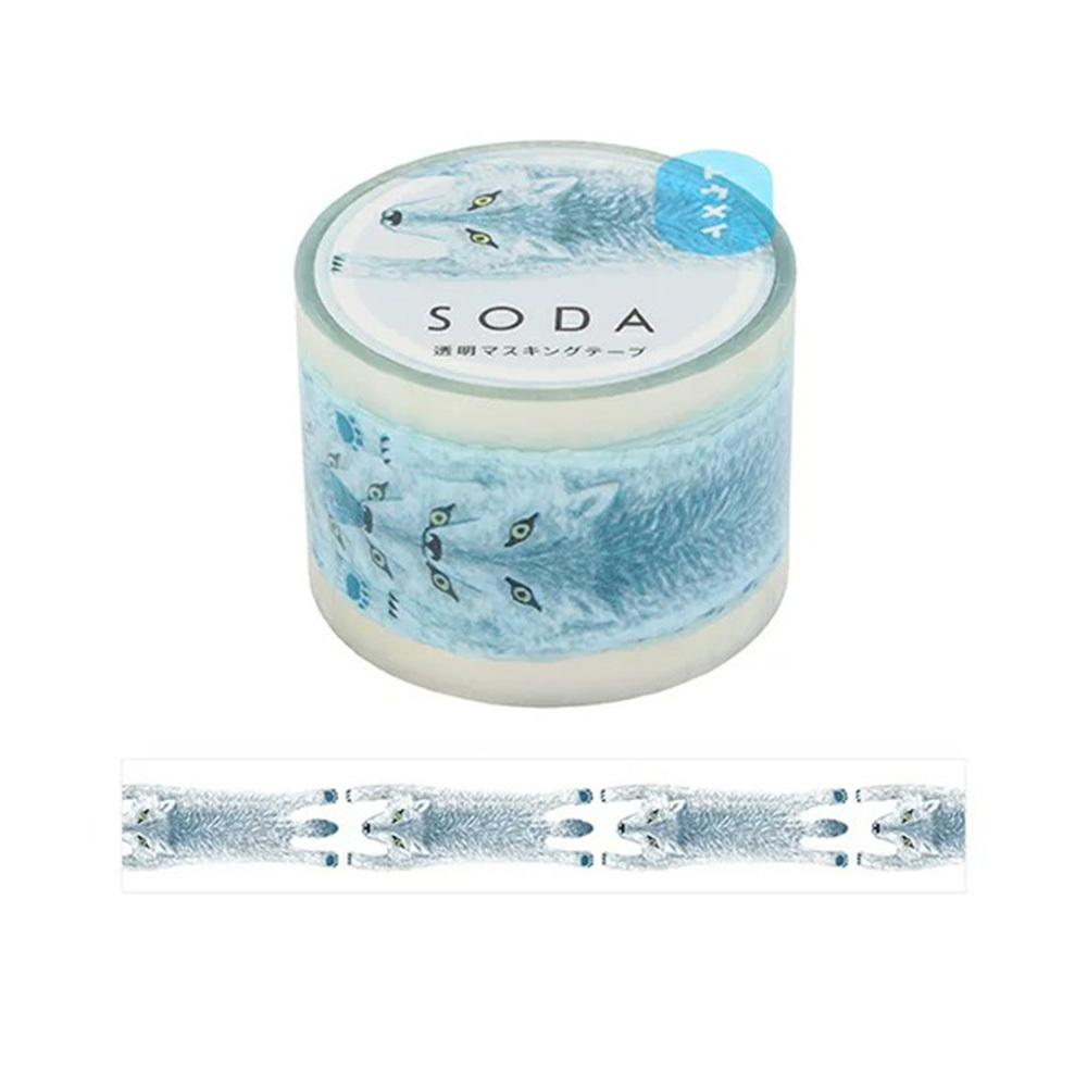 灰狼 Soda透明PET膠帶 寬30MM ｜KING JIM