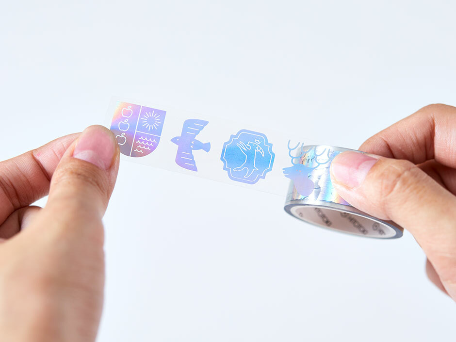 徽章 Soda透明PET膠帶 箔押款 寬20MM ｜KING JIM