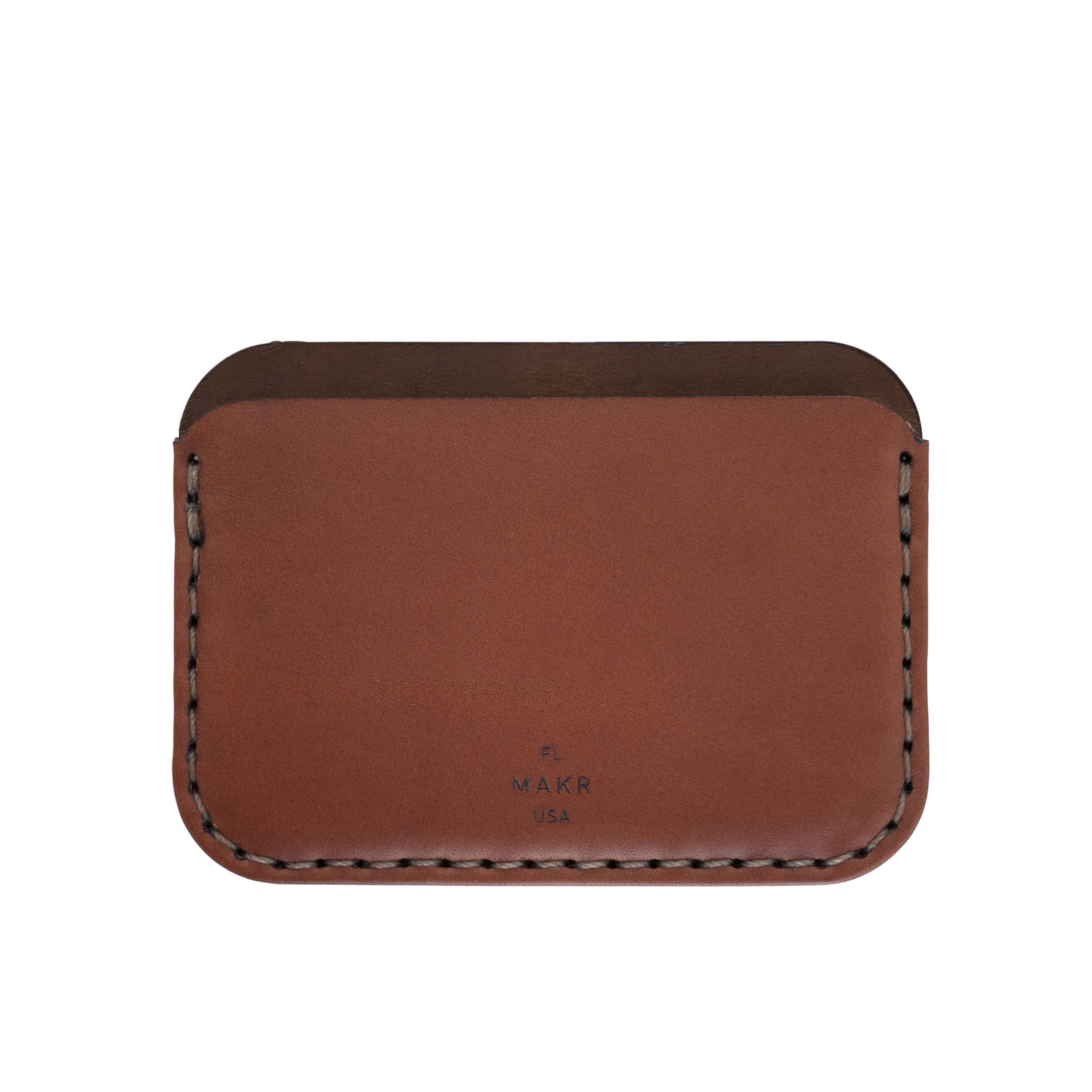 MAKR | Round Wallet  極簡手工卡夾_馬鞍、菸草色