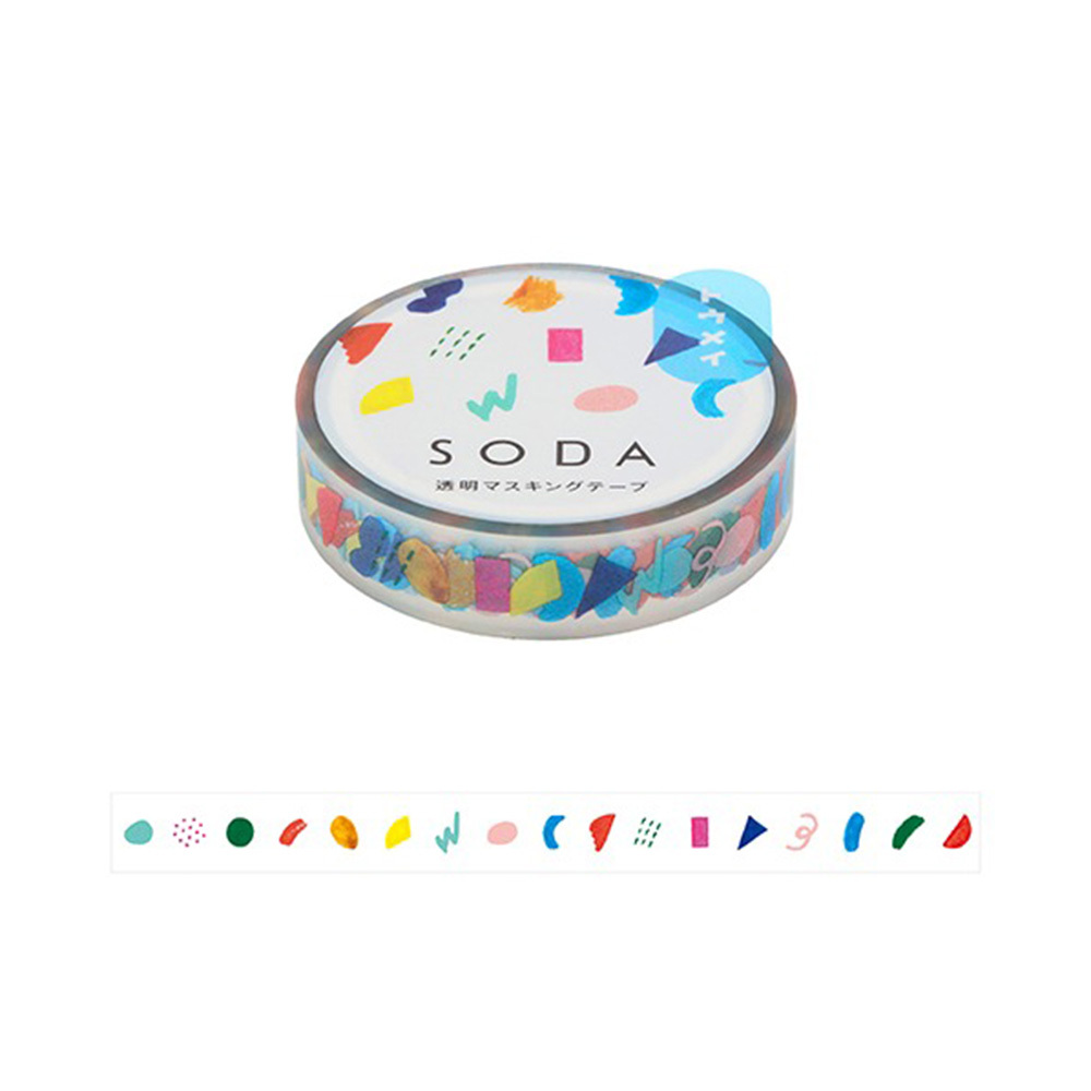 調色盤 Soda透明PET膠帶 寬10MM ｜KING JIM