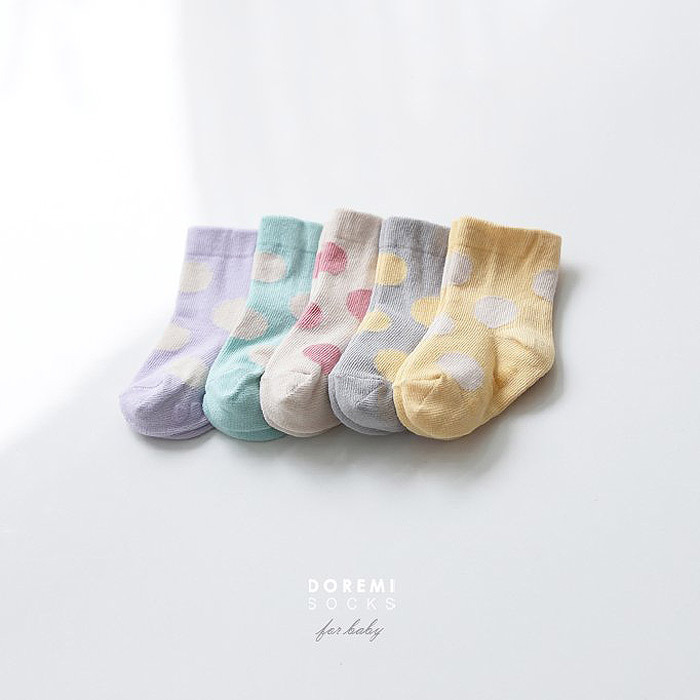 正韓DoReMi馬卡龍色波點止滑襪((大尺寸沒有防滑))