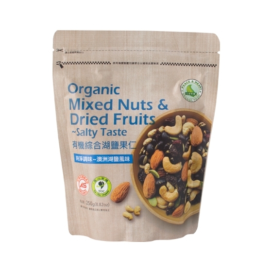 Y2: 心安有機 - 有機綜合湖鹽果仁 250g
