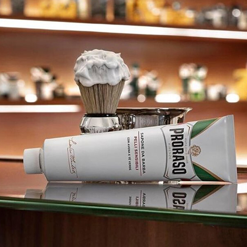 義大利 Proraso - 敏感肌刮鬍膏（植萃綠茶 / 白標）