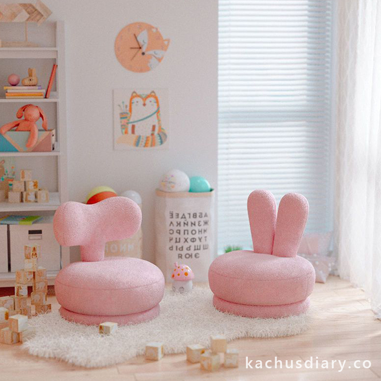 奶油風羊羔絨造型旋轉椅