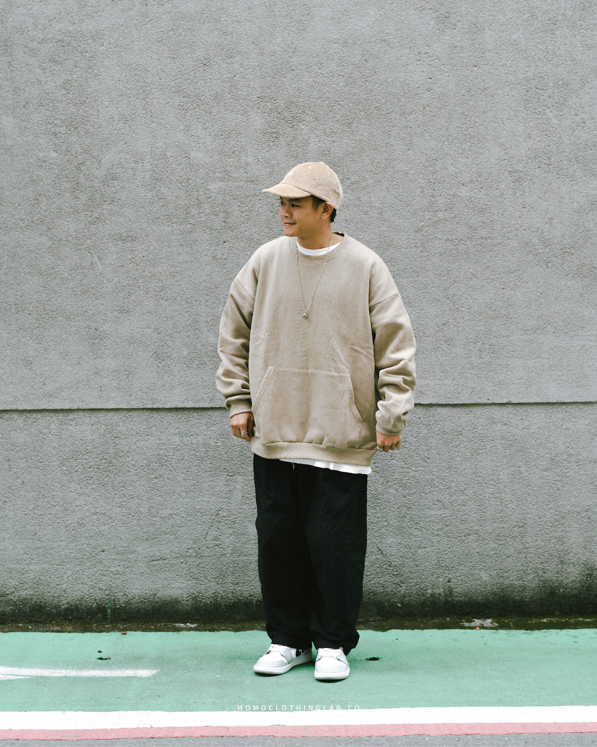 OurPick 日系刷毛口袋大學TEE