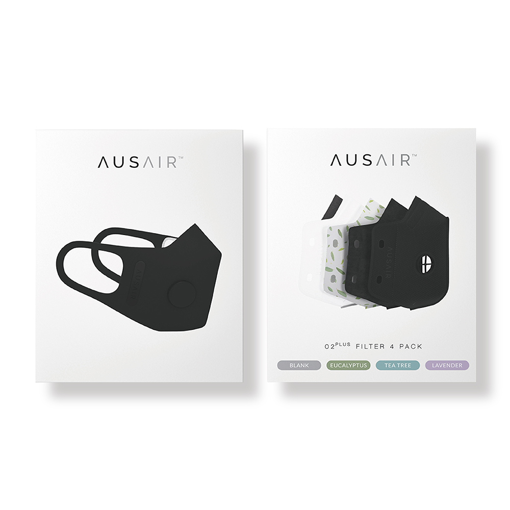 【年度 Outlet 回饋】澳洲 AusAir 淨空氣超防護口罩組 + 濾片 L  (四入)
