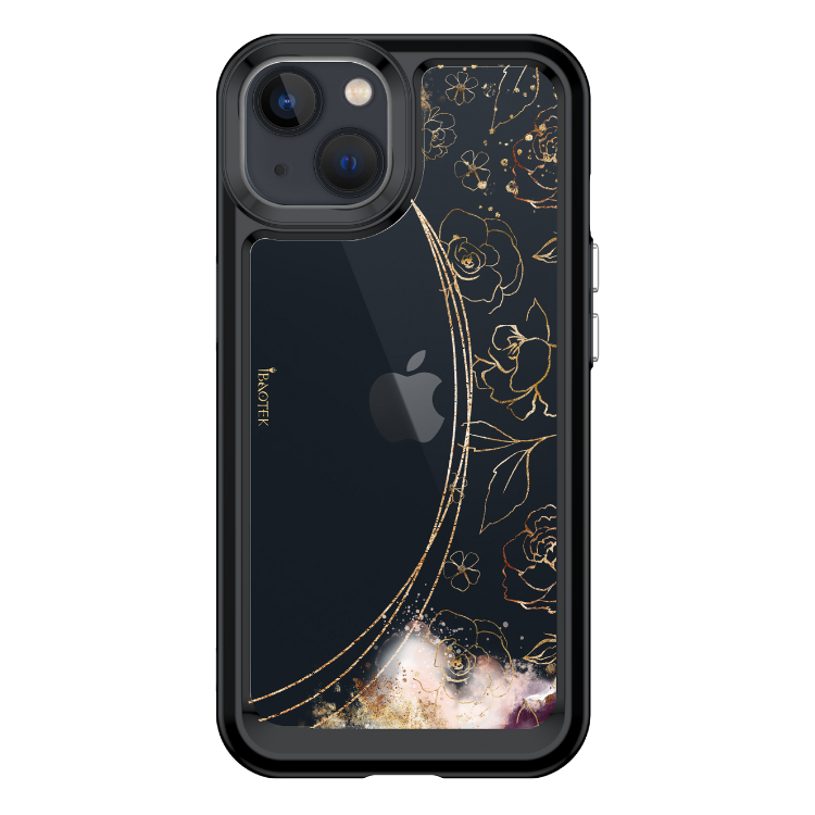 iPhone 13-15系列 手機防摔殼金色浪漫