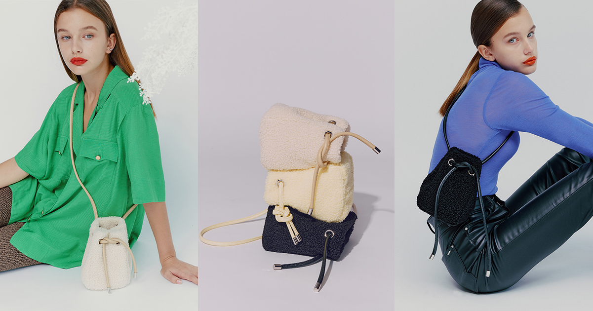 冬天毛絨絨穿搭 時髦毛絨小癈包 - SAMO ONDOH 韓國設計師包包品牌