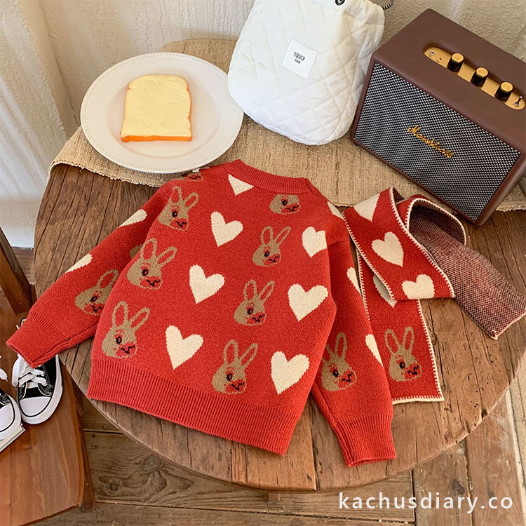 Rabbit heart sweater