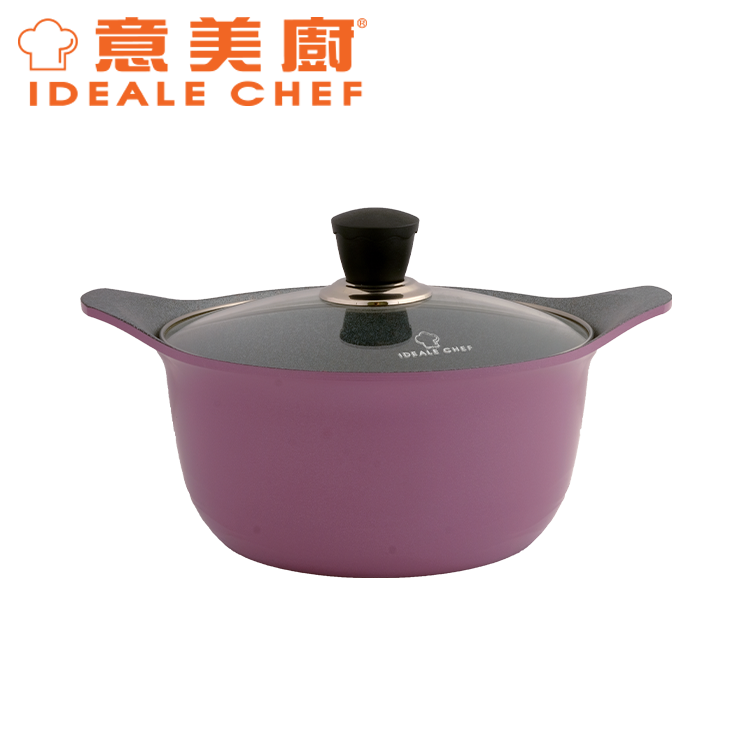 韓國製 - IDEALE CHEF 意美廚 4L Rainbow 24CM 大理石紋易潔雙耳煲 (IC16324S)