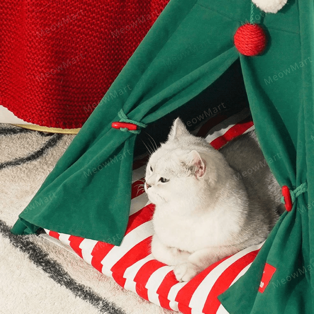 zeze 聖誕雪絨絨寵物帳篷