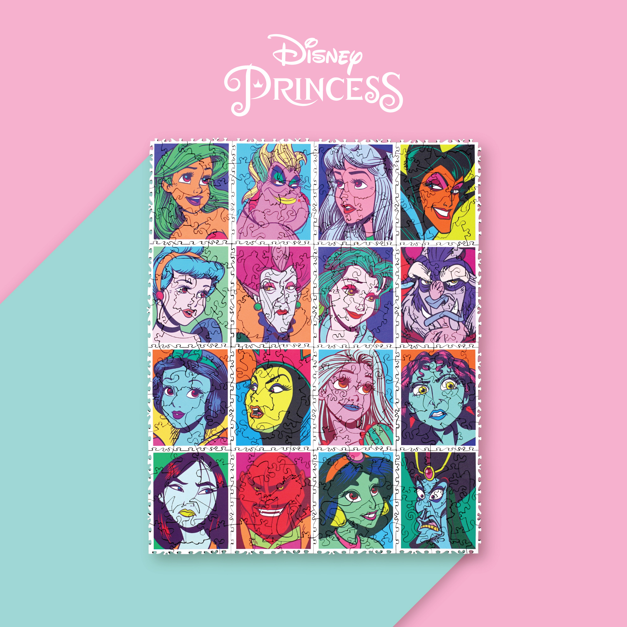 迪士尼公主郵票木拼 Disney Stamps Wooden Puzzle - Princesses