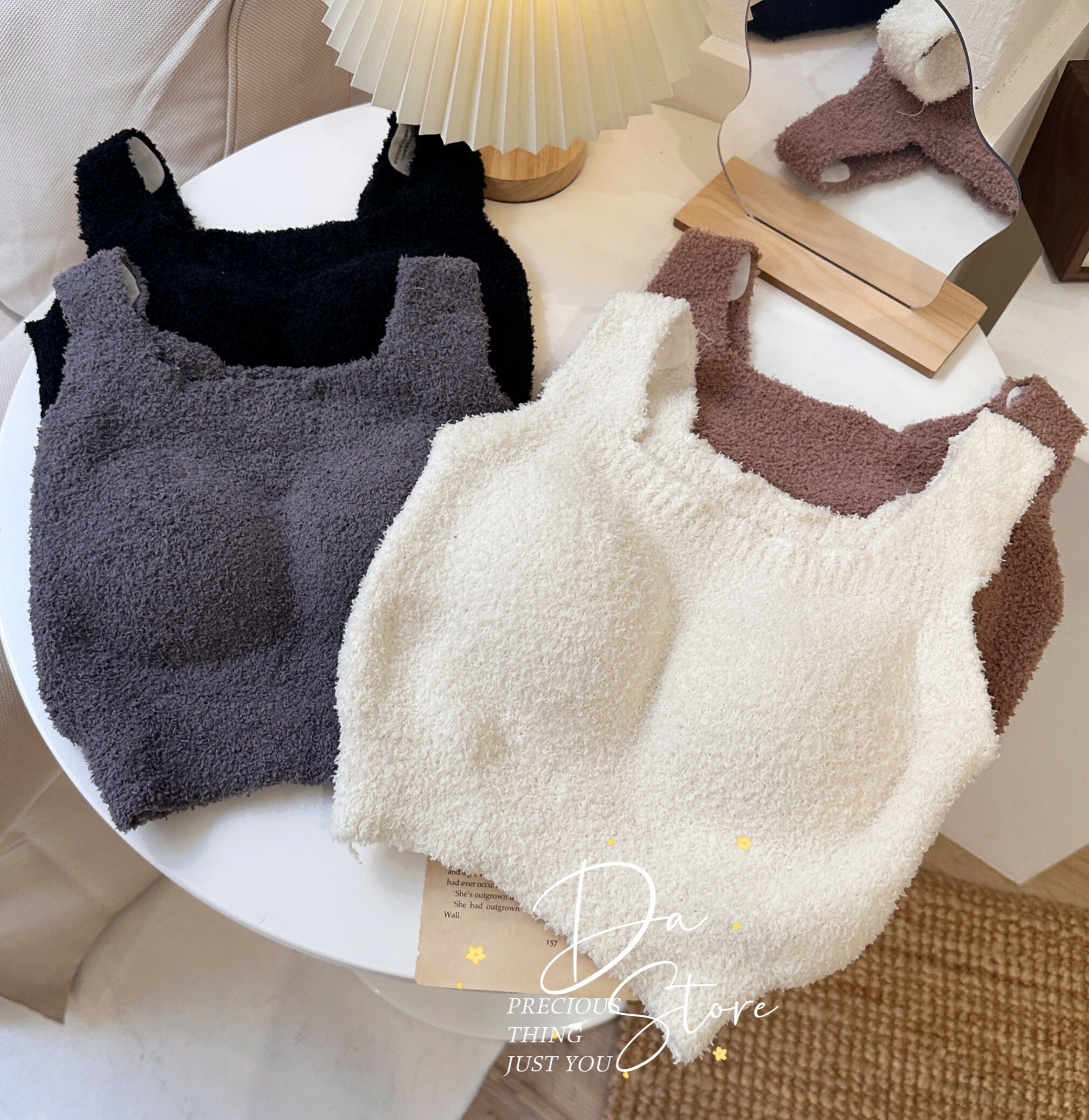 熊寶寶胸墊毛毛背心/四色