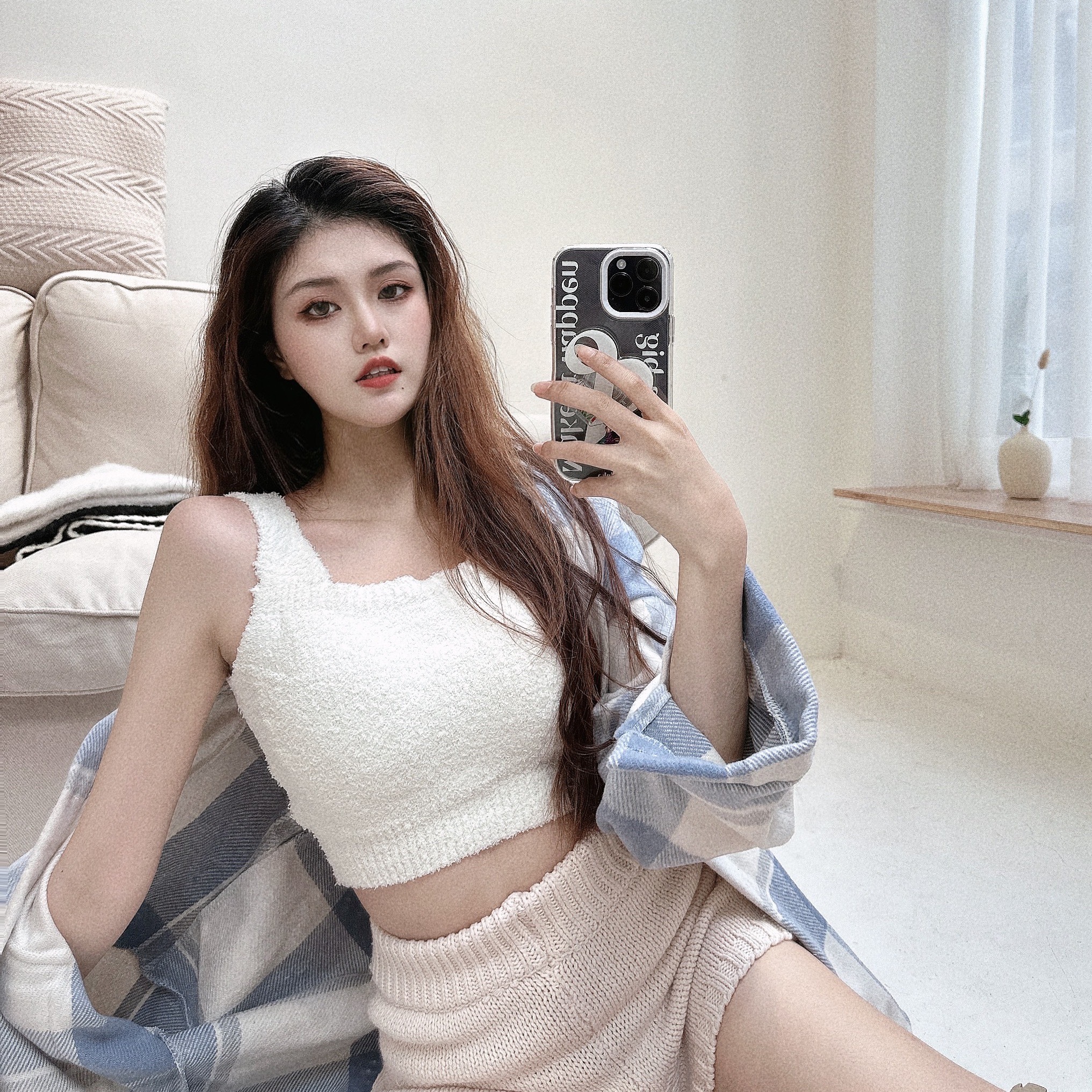 熊寶寶胸墊毛毛背心/四色