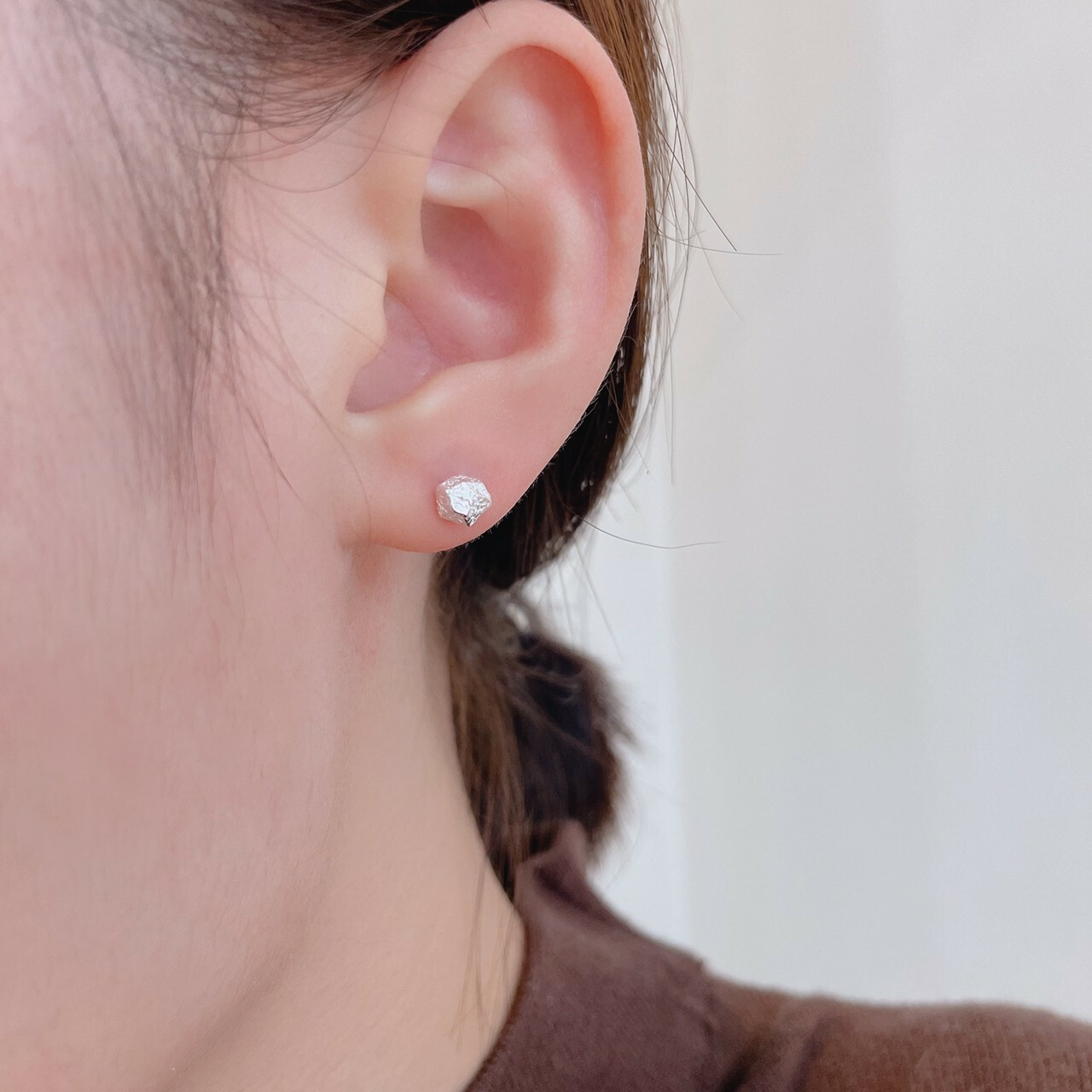 |簡約|礦石 • 轉珠耳環 • 純銀耳針 • 睡覺可戴 • 可碰水 S925